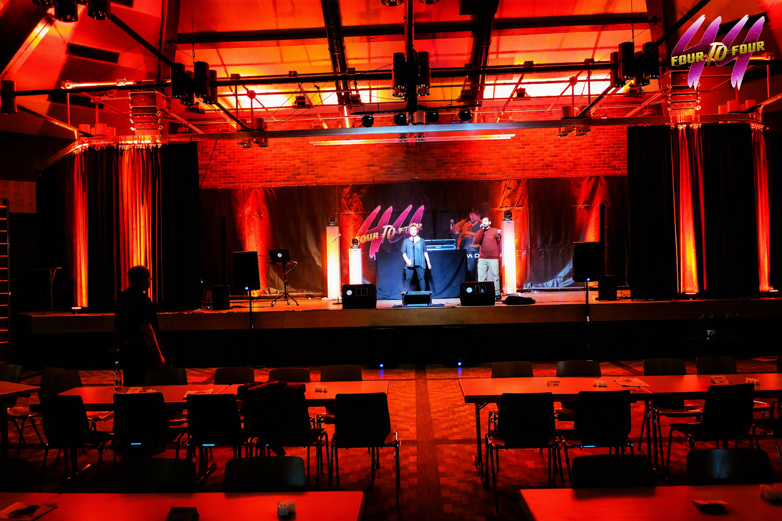 Live auf der Bühne – Soundcheck